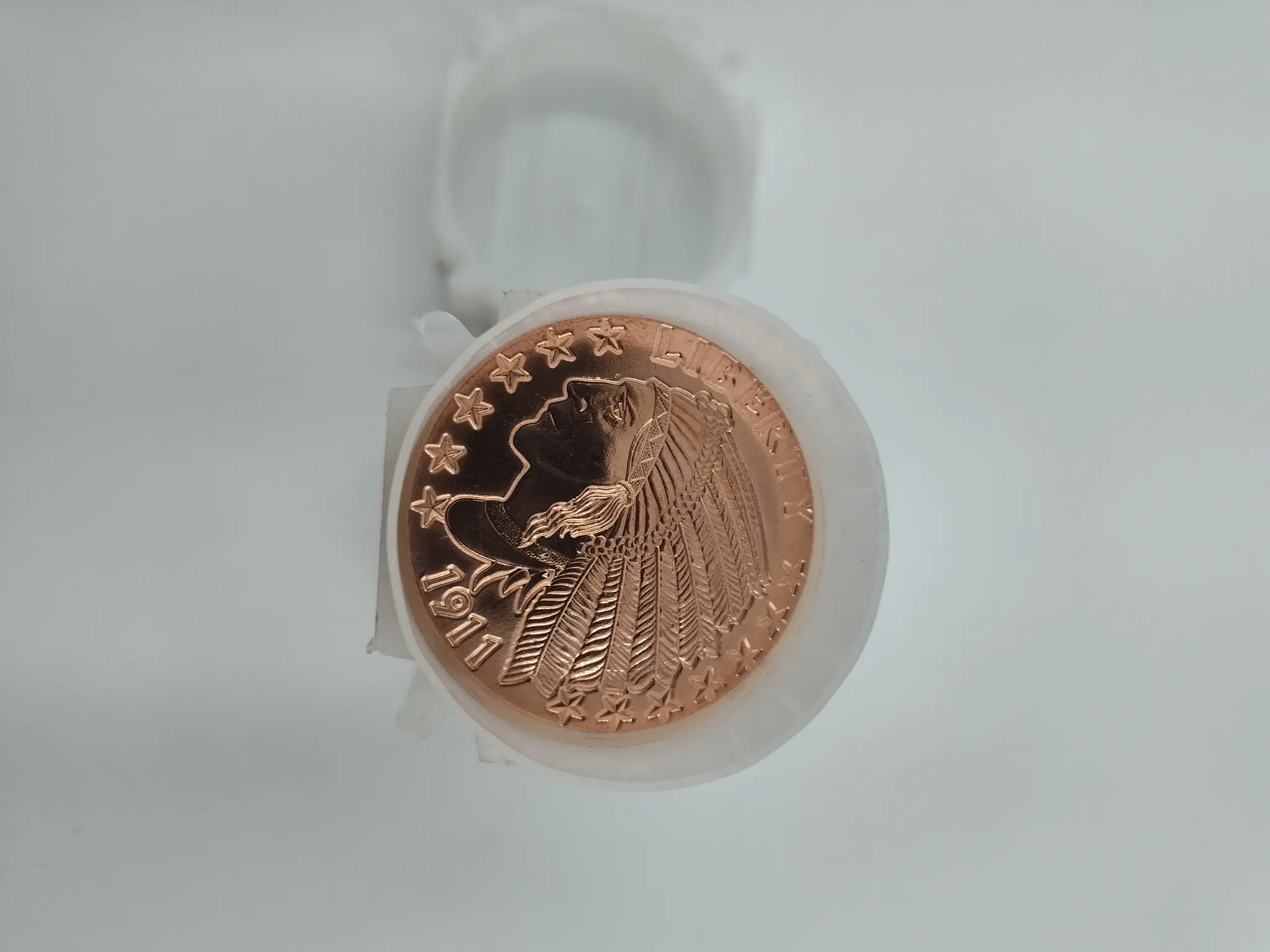 Incuse Indian Copper Round — Roll of 20 (.999 Fine Copper)